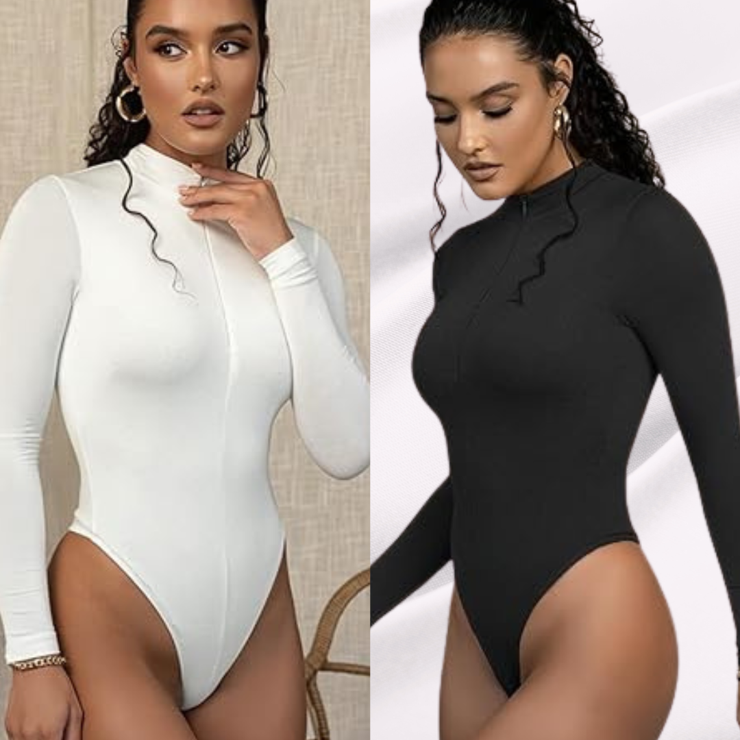 BODY MANGA LARGA CURVY+ ENVÍO GRATIS