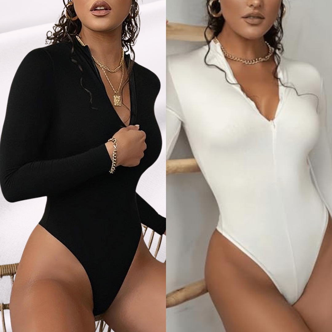 BODY MANGA LARGA CURVY+ ENVÍO GRATIS