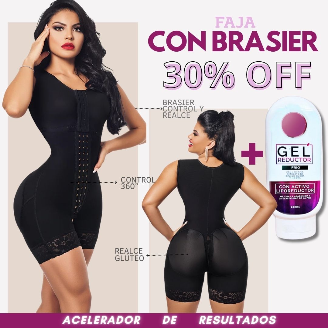 FAJA CON BRASIER + GEL REDUCTOR +ENVIO GRATIS