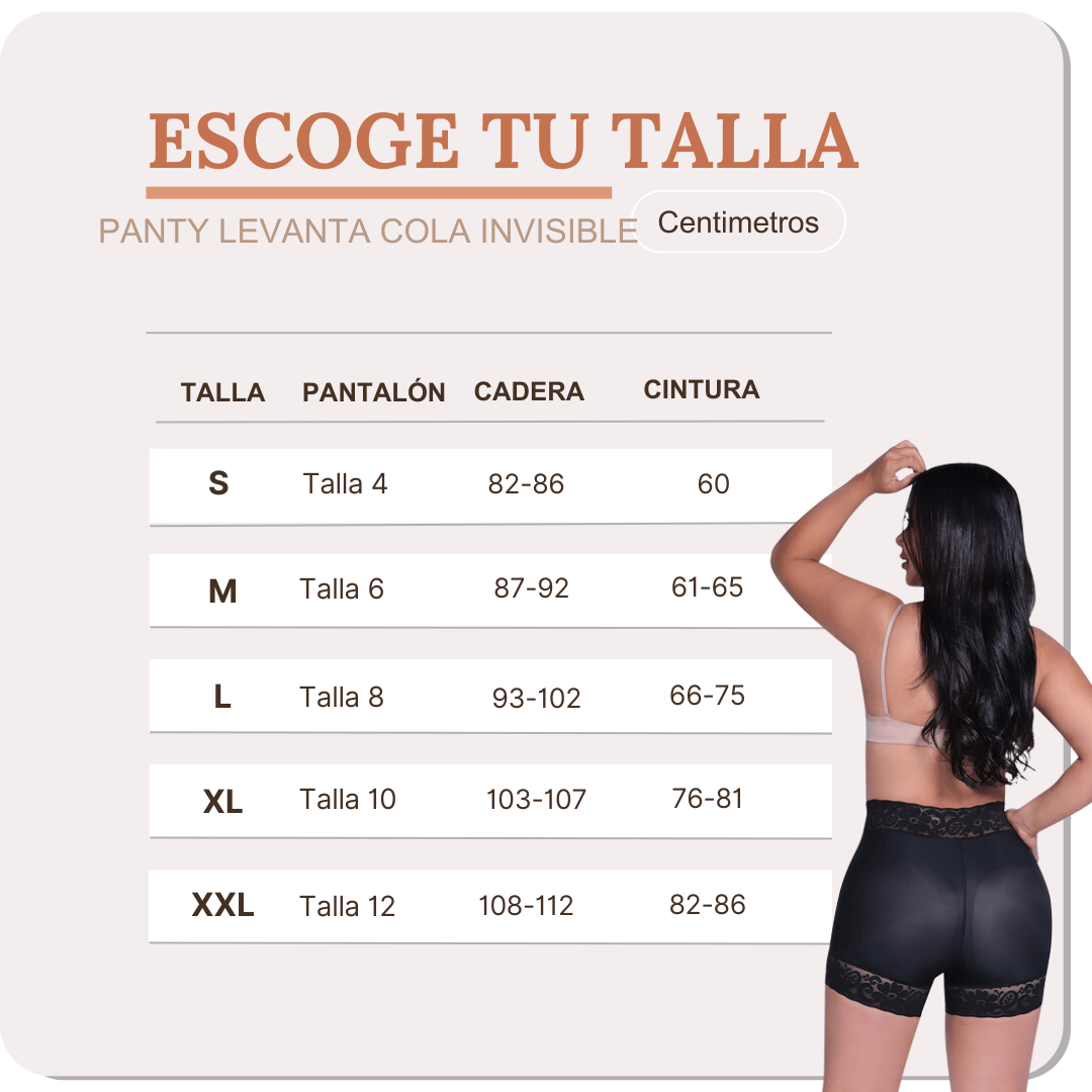 PANTY LEVANTA COLA INVISIBLE+ ENVÍO GRATIS ®